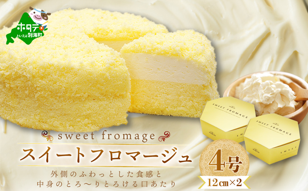 二層のチーズケーキスイート・フロマージュ 12cm×2台【be051-0991】（株式会社三星）